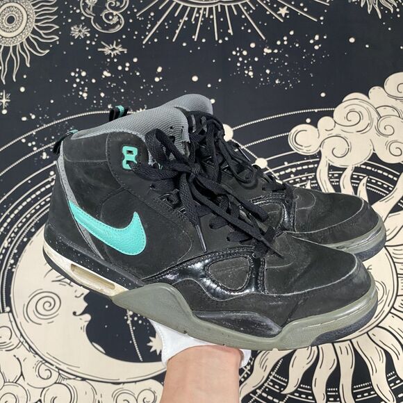 Nike Flight Mid Black Crystal Mens Sneakers 9.5 Streetwear Basketball Y2K